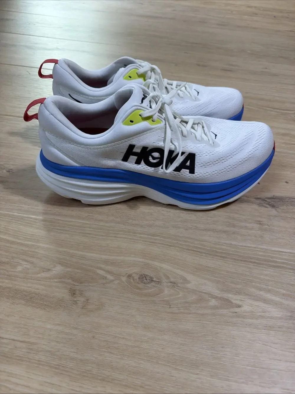 Hoka One One HOKA Bondi 8 1127953 BVR White Virtual Blue Size Men’s 13 2E NWOT